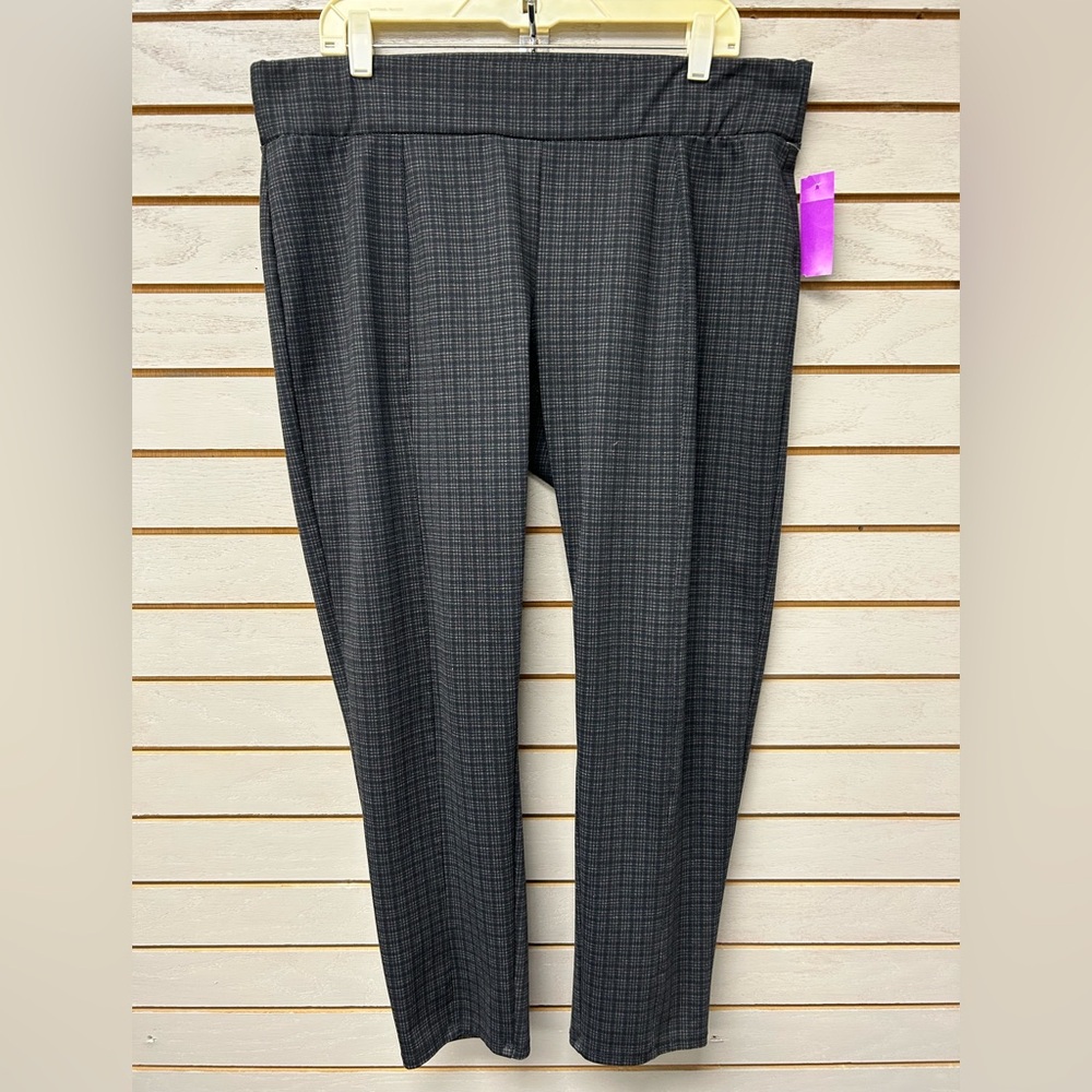 Ellen Tracy Women's Black Checkered Pants